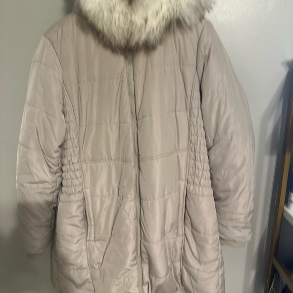 Torrid Nylon Fur Trim Fit And Flare Puffer - Picture 4 of 7